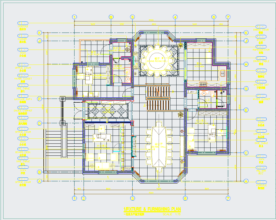 【池州】某别墅住宅精装修施工CAD图纸