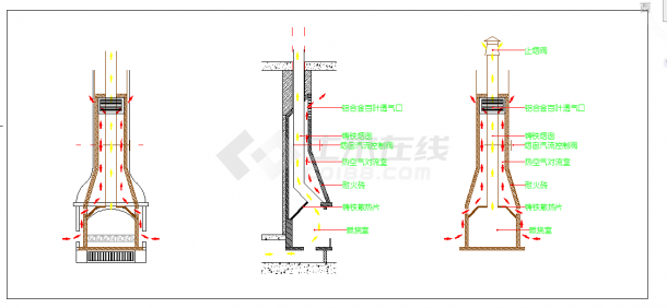 砖砌壁炉的具体施工图图片