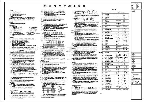 某规划设计研究院住宅楼给排水设计施工图-图一