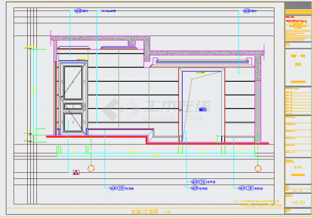 长沙某三层含地下室别墅装修施工CAD图纸-图二