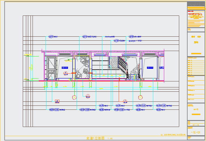 长沙某三层含地下室别墅装修施工CAD图纸