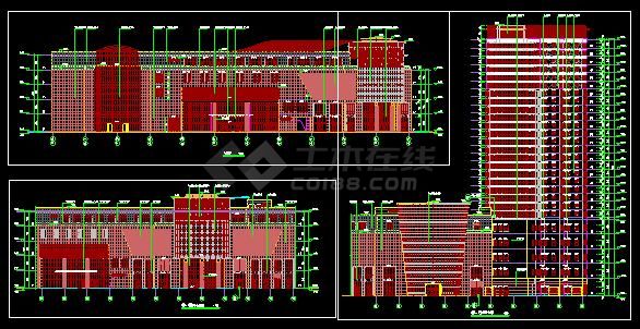 27层商业综合体（商业电影酒店公寓）建筑设计施工图-图二