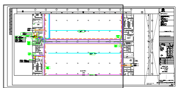 工业厂房-电气-生产用房(大)14二层-电力干线平面图_图1