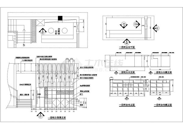 小型火锅店建筑设计图纸（含详细节点多个）-图二