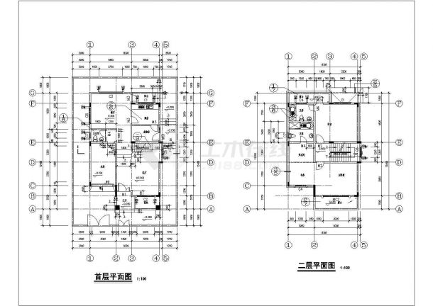 【广东】三层豪华B型别墅建筑设计施工图-图二