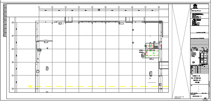 工业厂房-电气-生产用房(大)16屋面机房层-照明平面图_图1