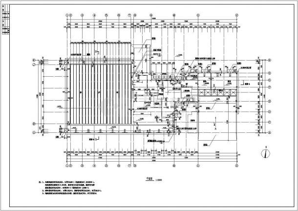 某地小型厂区生产车间建筑施工图纸（共6张、详细）-图二