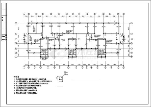钢筋混凝土结构住宅楼结构设计CAD施工图-图二