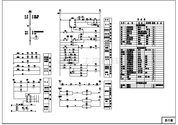 南方大型工厂电站机电设计图（含设备表）-图一