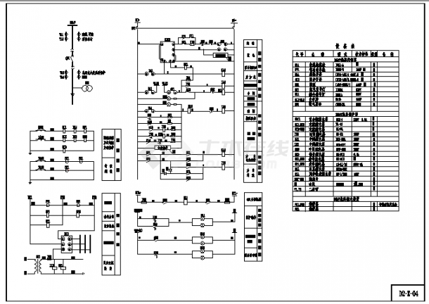 某地复杂电站机电设计图（含设备表）-图一