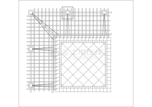 园林小型防腐木廊架规划参考平面图-图二