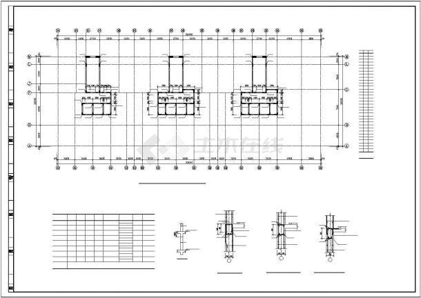 某高层墙体CAD基础详图-图一