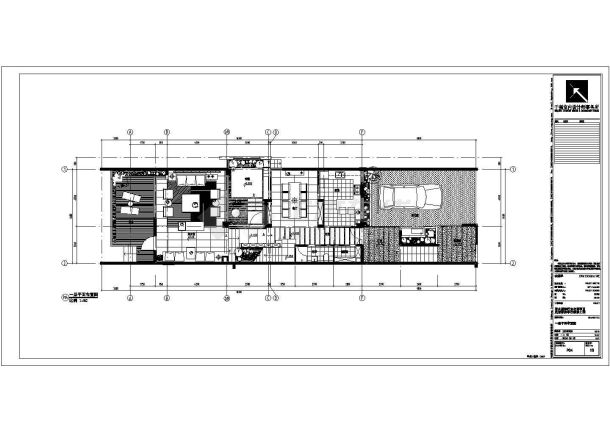 某地区小区联排别墅建筑设计施工图-图二