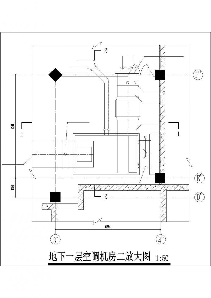 空调机房详图与防排烟系统图（共10张图纸）_图1