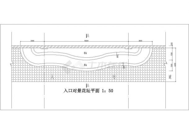  Plan and vertical section of flower bed at the entrance of a community - Figure 1