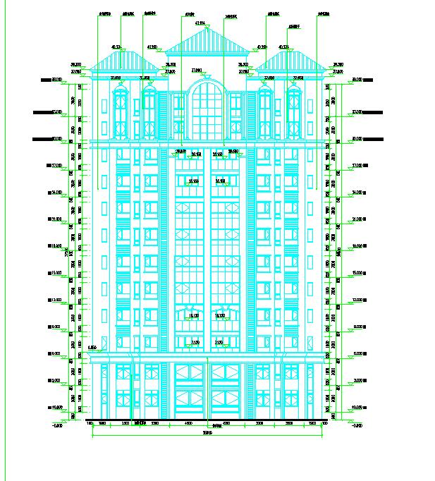 设计完美小型、多层住宅楼建筑设计图纸_图1
