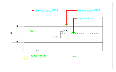 某水景墙施工cad图-图二