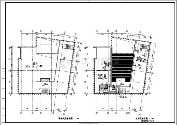 【安徽】科技服务办公楼空调及通风系统设计施工图（ 多联机系统）-图一