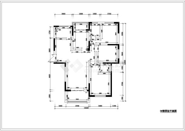 精品地中海风格三居室室内装修设计施工cad图（含效果）-图一