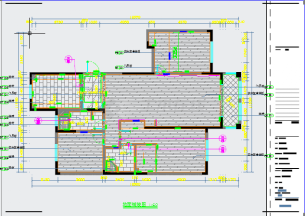 【青岛】原创精品新中式风格三居室样板间装修施工CAD图（含方案）-图二