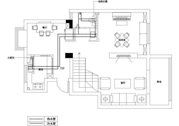精品典雅简欧风格两层别墅室内设计装修施工图（含效果）_图1