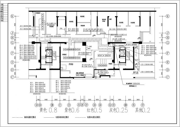 某住宅建筑配电间布置设计施工图纸_图1
