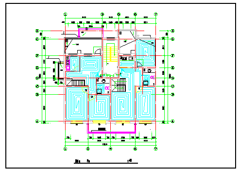 住宅单元楼地板辐射供暖采暖系统设计施工图-图一