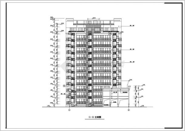 多层住宅楼建筑全套cad施工图（含结构图、标注详细）-图二