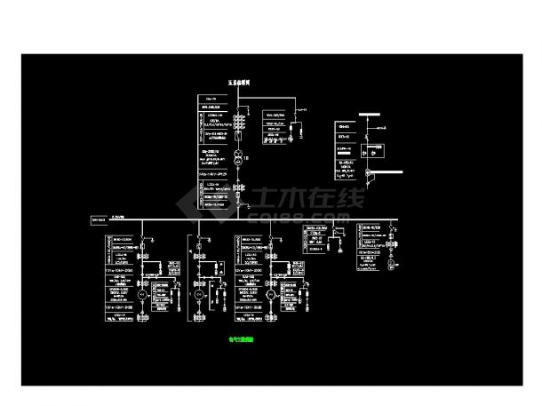 水电站电气主接线图CAD设计图纸-图一