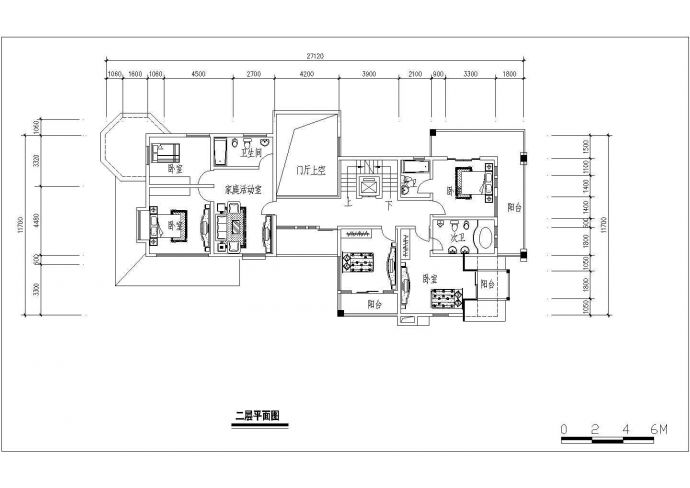 经典三层带地下室别墅cad户型图（含平立面）_图1