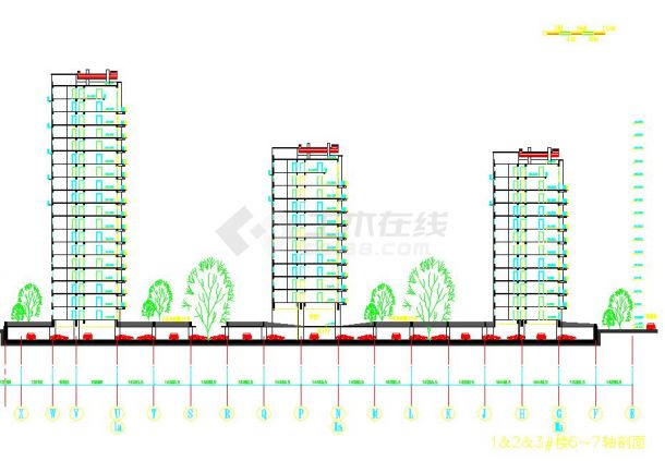 比较实用受欢迎的高层住宅小区规划设计图纸-图二