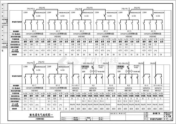 印刷厂电气设计cad图，共12张-图一