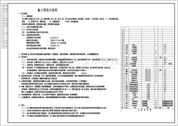 5星级山庄电气设计cad图-图二