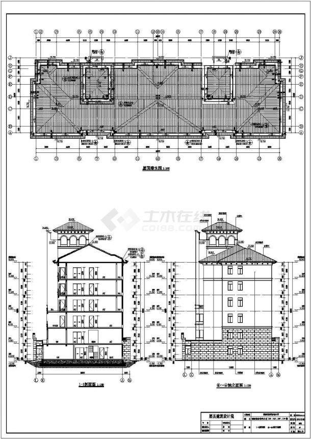 比较受欢迎的某小区住宅楼建筑施工图纸（含大样图）-图二