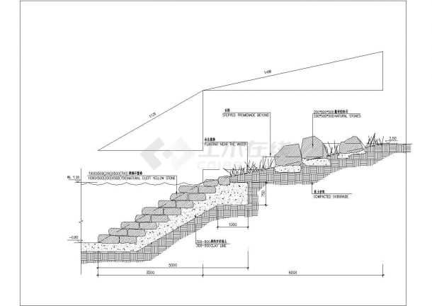 一城市阶梯驳岸结构参考图纸-图二