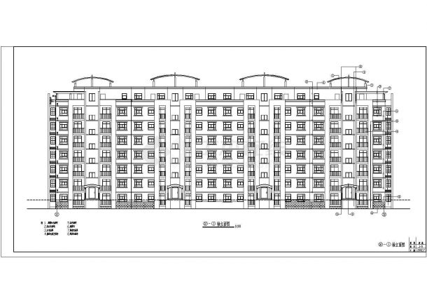 一套大型坡地多层住宅建筑施工图（全套、含说明）-图一