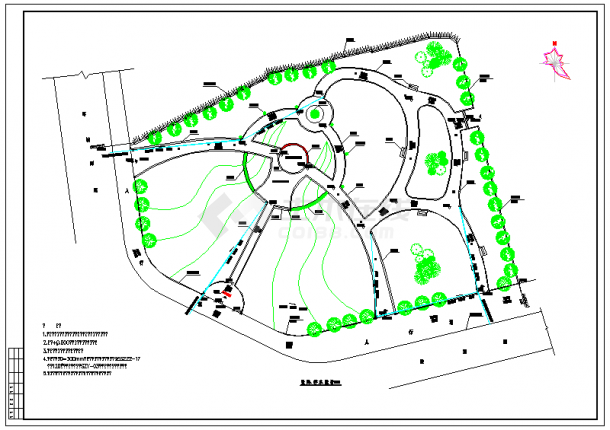 某地区整套游乐园广场景观设计施工图-图二