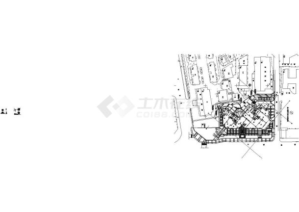 小区入口门卫室施工详图-图一