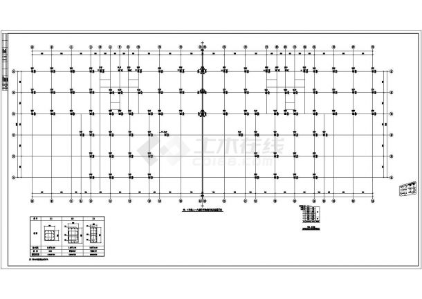 框架结构混凝土厂房结构设计施工图-图一