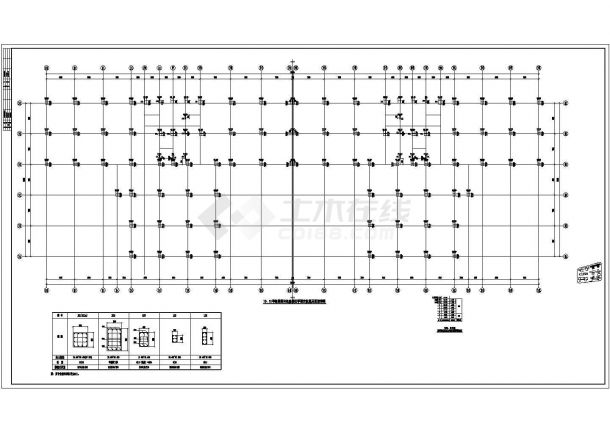 框架结构混凝土厂房结构设计施工图-图二