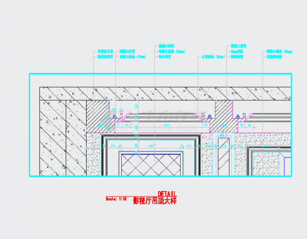 精品豪华中式风格两层别墅装修室内设计施工cad图（附效果）-图一