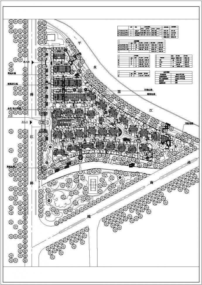 某地区某高档小区总平面设计规划图纸_图1