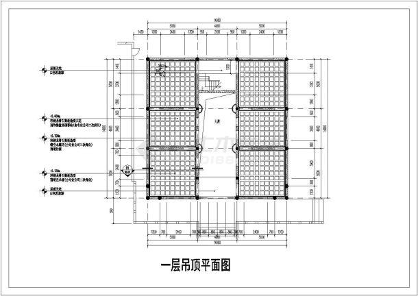 【广东】设计之都中式风情佛寺殿堂装修施工CAD图-图二