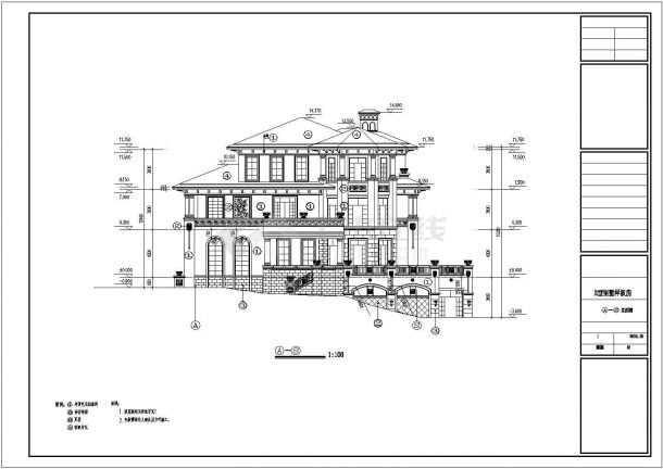  [Shenzhen] Design and construction drawing of 3-storey European style single family villa - Figure 2