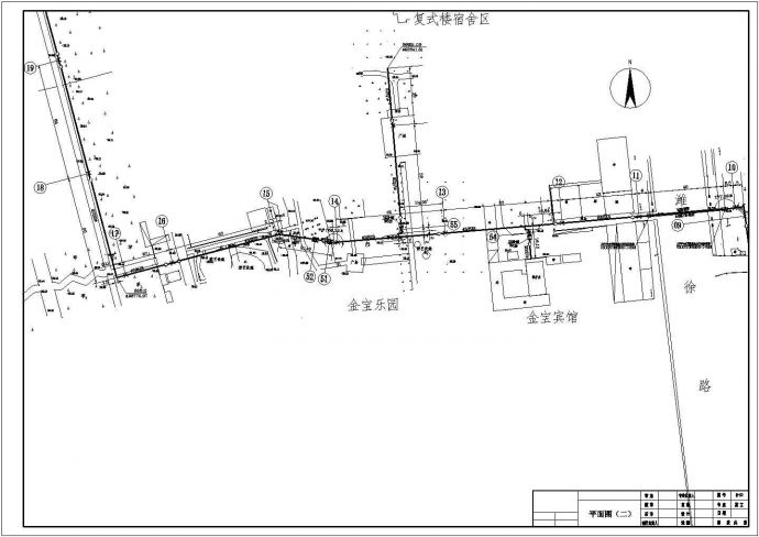 某工程蒸汽管道室外官网纵断平面图_图1