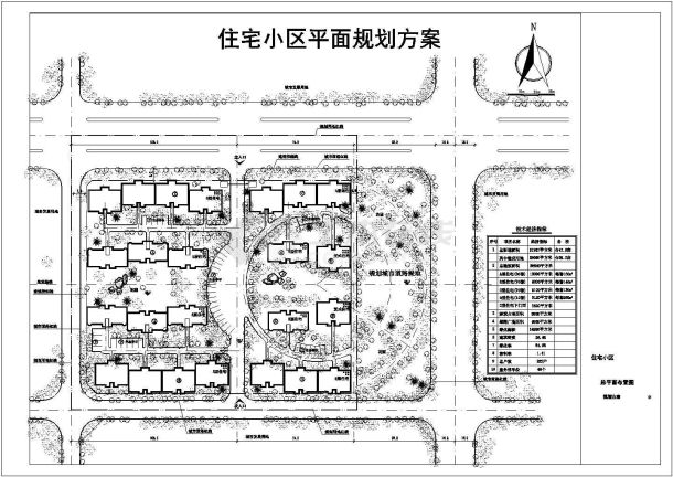 某地区小区住宅区建筑设计平面规划图-图一