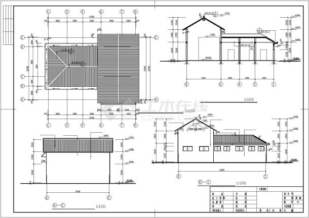 某城市公厕及垃圾转运站建筑图纸（共四张）-图二