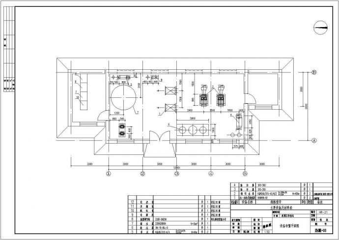 某城区某换热站建筑施工CAD设计图_图1
