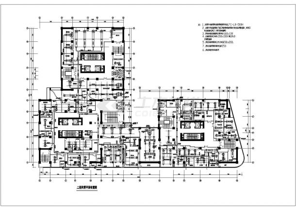 某小高层商场空调设计CAD参考图-图二
