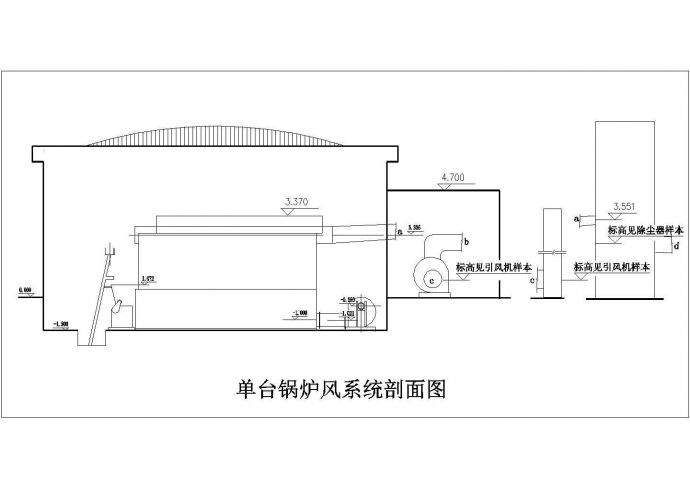 北京某小区锅炉房设计cad图_图1